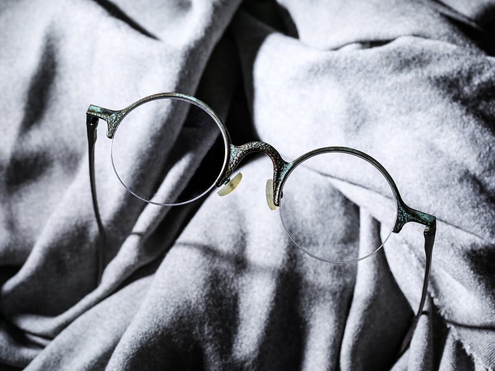 RIGARDS 22-23AW Unique yet beautiful blue rust processing - RG0131CU-Vintage-Jade RG0131CU VINTAGE JADE / CLEAR - HAND HAMMERED 1-003