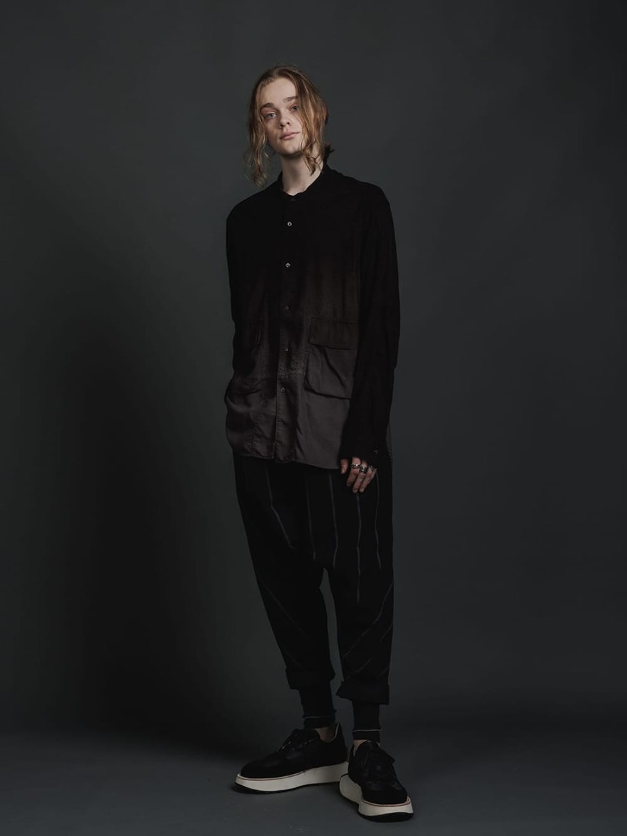 The Viridi-anne - ザ ヴィリジアン 2023SS リネン/コットン ドロップクロッチ トラウザー 6-001