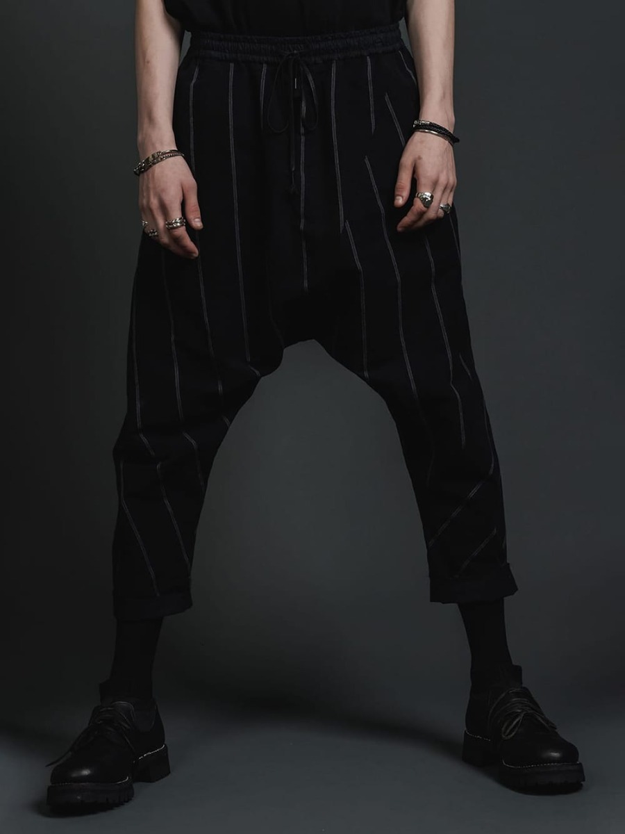 The Viridi-anne - ザ ヴィリジアン 2023SS リネン/コットン ドロップクロッチ トラウザー 6-002