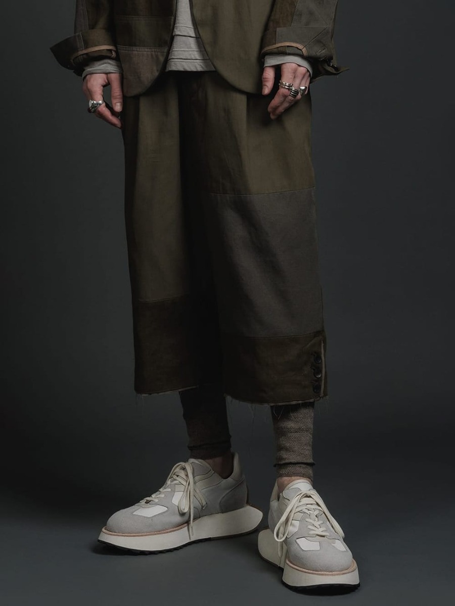 The Viridi-anne - ザ ヴィリジアン 2023SS フラグメント クロップド トラウザー 7-004