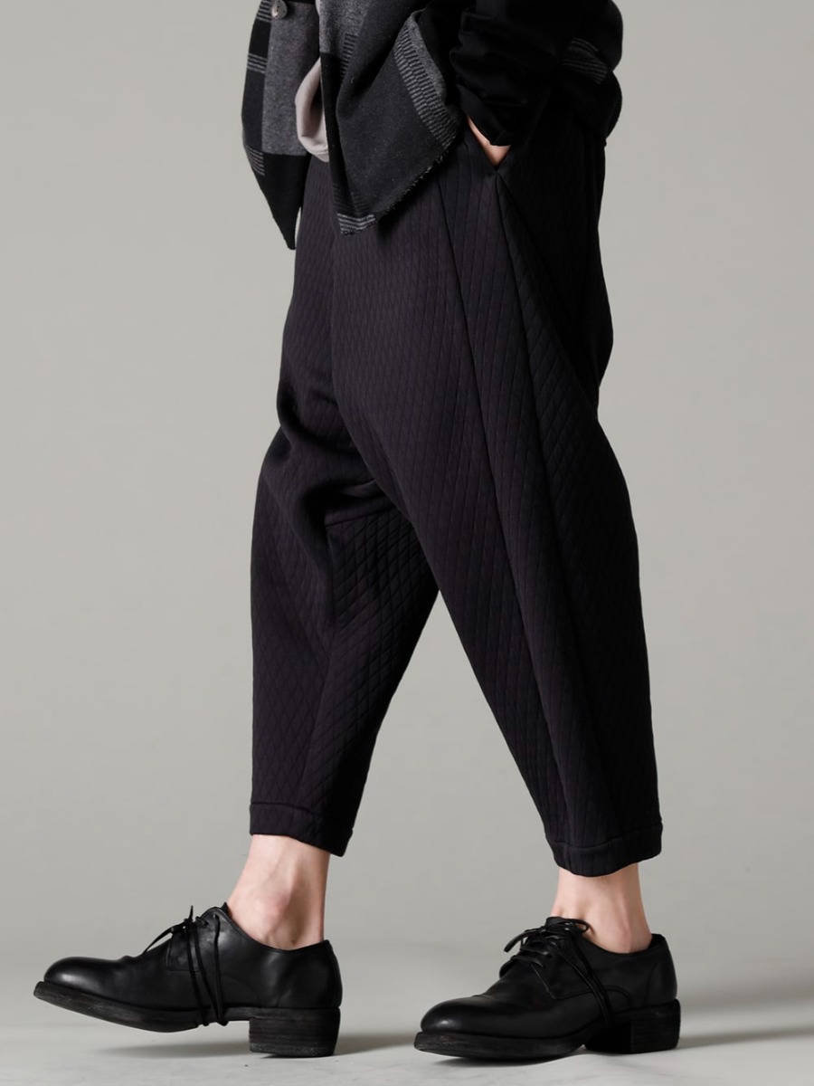 DEVOA(デヴォア) GUIDI(グイディ) 23SS(春夏) ラフなシルエットやカジュアルなデザインでも品の良さが残るパンツ - PTN-DKKL ドロップクロッチクロップドパンツ キルトコットン / ポリエステル 792Z クラシック ダービーシューズ レースアップ ダブルソール - ホース フルグレイン - 792Z 3-002