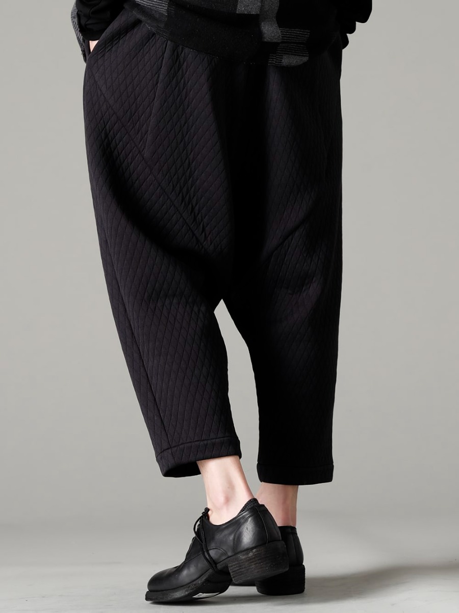 DEVOA(デヴォア) GUIDI(グイディ) 23SS(春夏) ラフなシルエットやカジュアルなデザインでも品の良さが残るパンツ - PTN-DKKL ドロップクロッチクロップドパンツ キルトコットン / ポリエステル 792Z クラシック ダービーシューズ レースアップ ダブルソール - ホース フルグレイン - 792Z 3-003