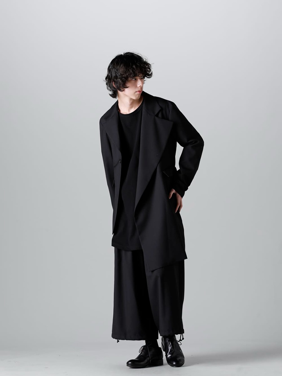 グラウンドワイ 2023SS - Ground Y(グラウンドワイ) 2023SSコレクション デリバリースタート！只今より店頭・通販共に販売開始！ - GA-J01-100-Classic(アシンメトリージャケット) GA-T31-040(ジャンボ Tシャツ) GA-P04-100-Classic(バルーン パンツ ダブル サージ) - 4-001