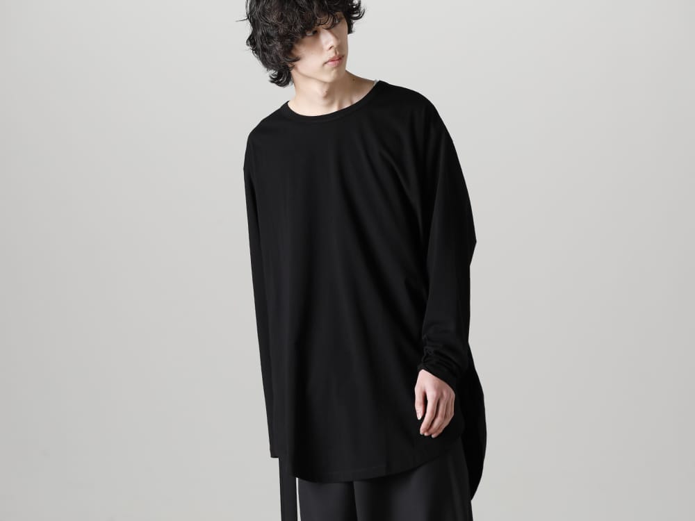 グラウンドワイ 2023SS - Ground Y(グラウンドワイ) 2023SSコレクション デリバリースタート！只今より店頭・通販共に販売開始！ - GA-T32-040-Black(ジャンボ長袖Tシャツ ブラック) - 5-004