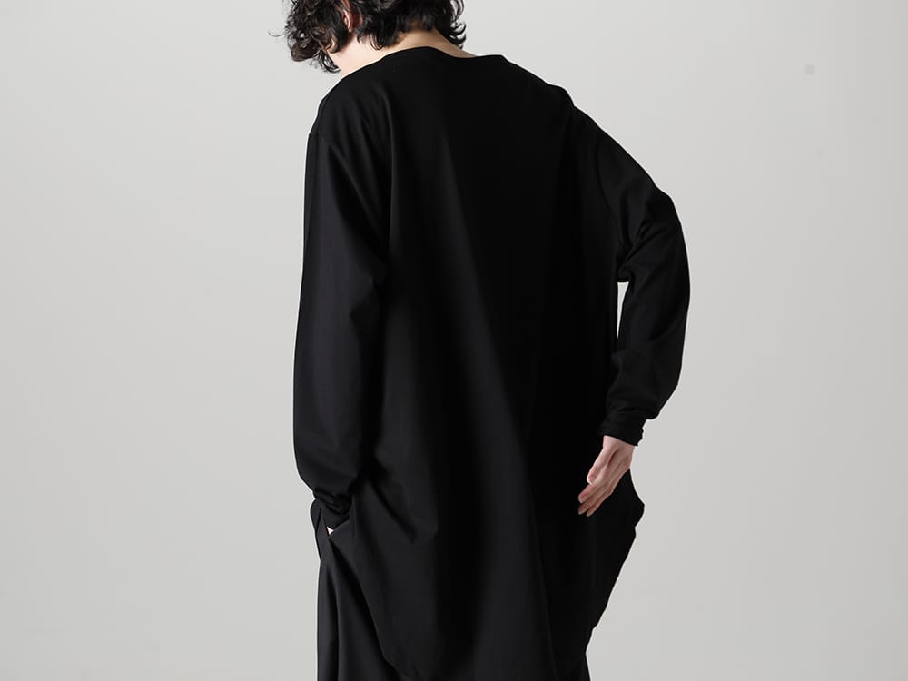 グラウンドワイ 2023SS - Ground Y(グラウンドワイ) 2023SSコレクション デリバリースタート！只今より店頭・通販共に販売開始！ - GA-T32-040-Black(ジャンボ長袖Tシャツ ブラック) - 5-005