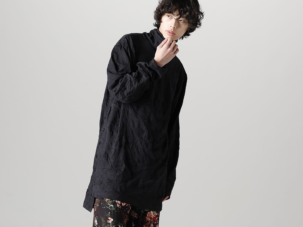 グラウンドワイ 2023SS - Ground Y(グラウンドワイ) 2023SSコレクション デリバリースタート！只今より店頭・通販共に販売開始！ - GA-T30-042(裾ボタン タートルネックTシャツ) - 6-004