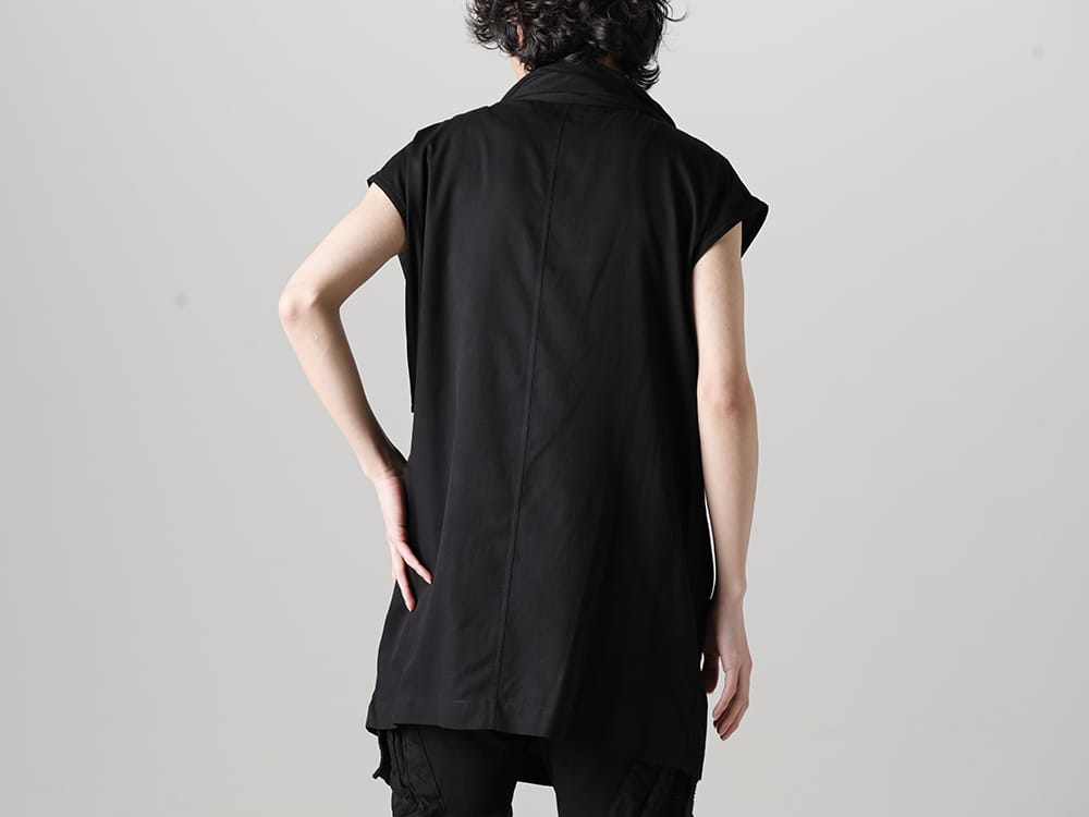 ユリウス 2023SS - JULIUS(ユリウス) 2023SSコレクションより第2弾目のアイテムがデリバリー！只今より店頭・通販共に販売スタート！ - 819SHM3-black(レーヨン/コットン クロス ドレープネック プルオーバー ブラック) - 1-004