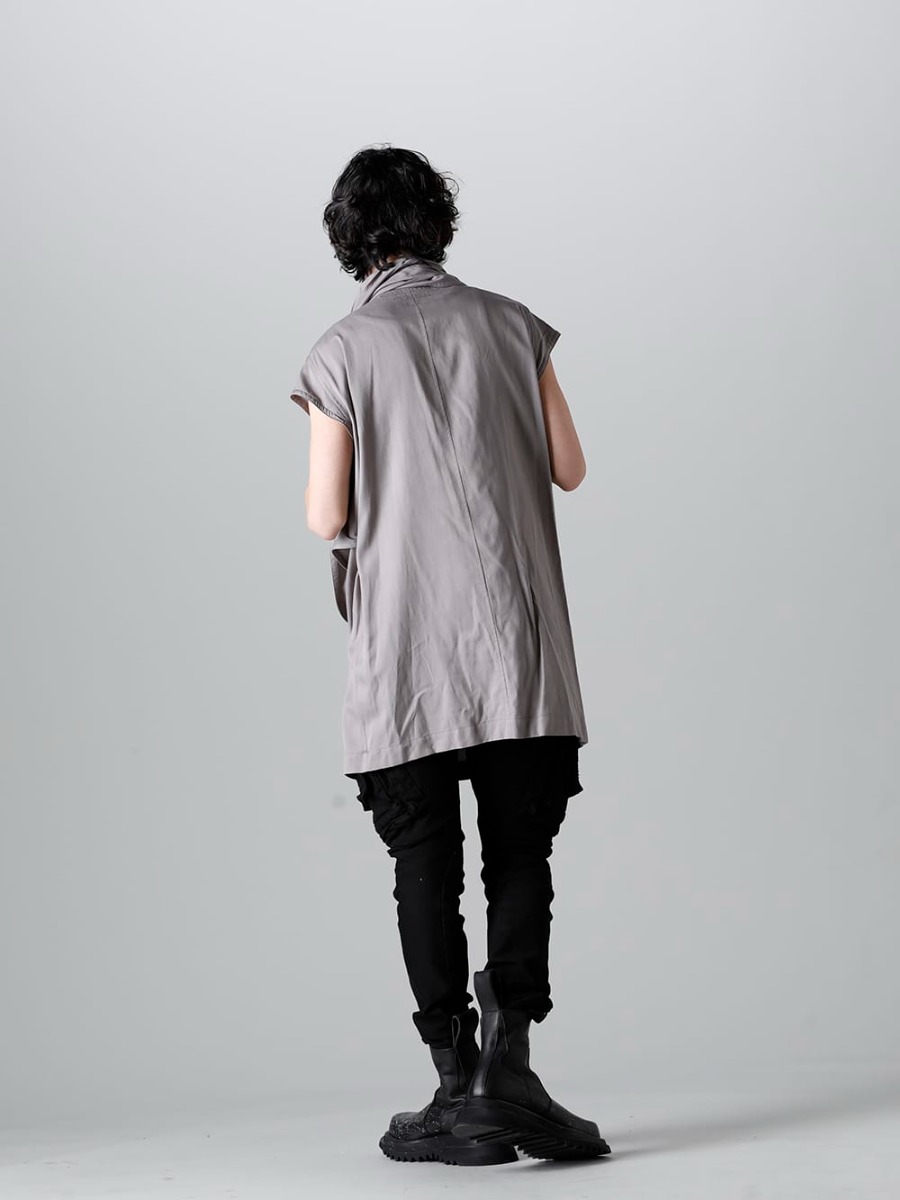 ユリウス 2023SS - JULIUS(ユリウス) 2023SSコレクションより第2弾目のアイテムがデリバリー！只今より店頭・通販共に販売スタート！ - 819SHM3-gray(レーヨン/コットン クロス ドレープネック プルオーバー グレー) - 1-014