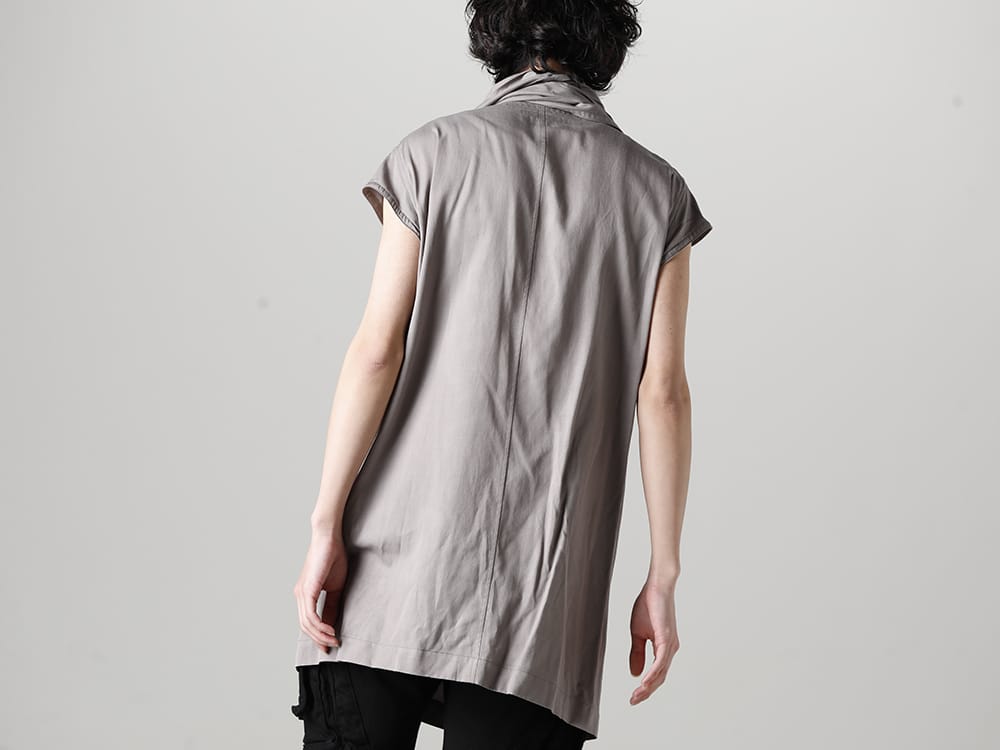 ユリウス 2023SS - JULIUS(ユリウス) 2023SSコレクションより第2弾目のアイテムがデリバリー！只今より店頭・通販共に販売スタート！ - 819SHM3-gray(レーヨン/コットン クロス ドレープネック プルオーバー グレー) - 1-016