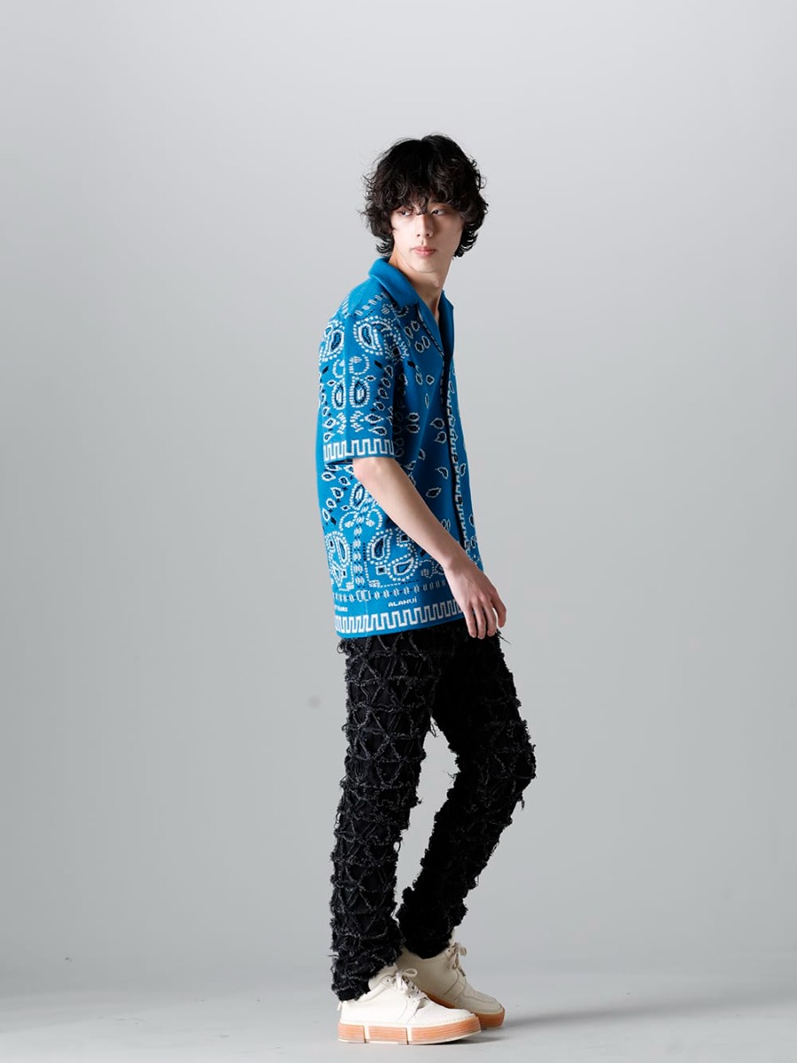 アラヌイ 2023SS - 今季より取り扱いの開始するALANUI(アラヌイ)よりデリバリーがスタート！2023SSコレクションではLooney Tunes(ルーニー・テューンズ)とのコラボレーションアイテムが登場！只今より店頭・通販共に販売開始！ - LMHS23-022(バンダナ ピケットシャツ ブルースウィムマルチ) - 2-009