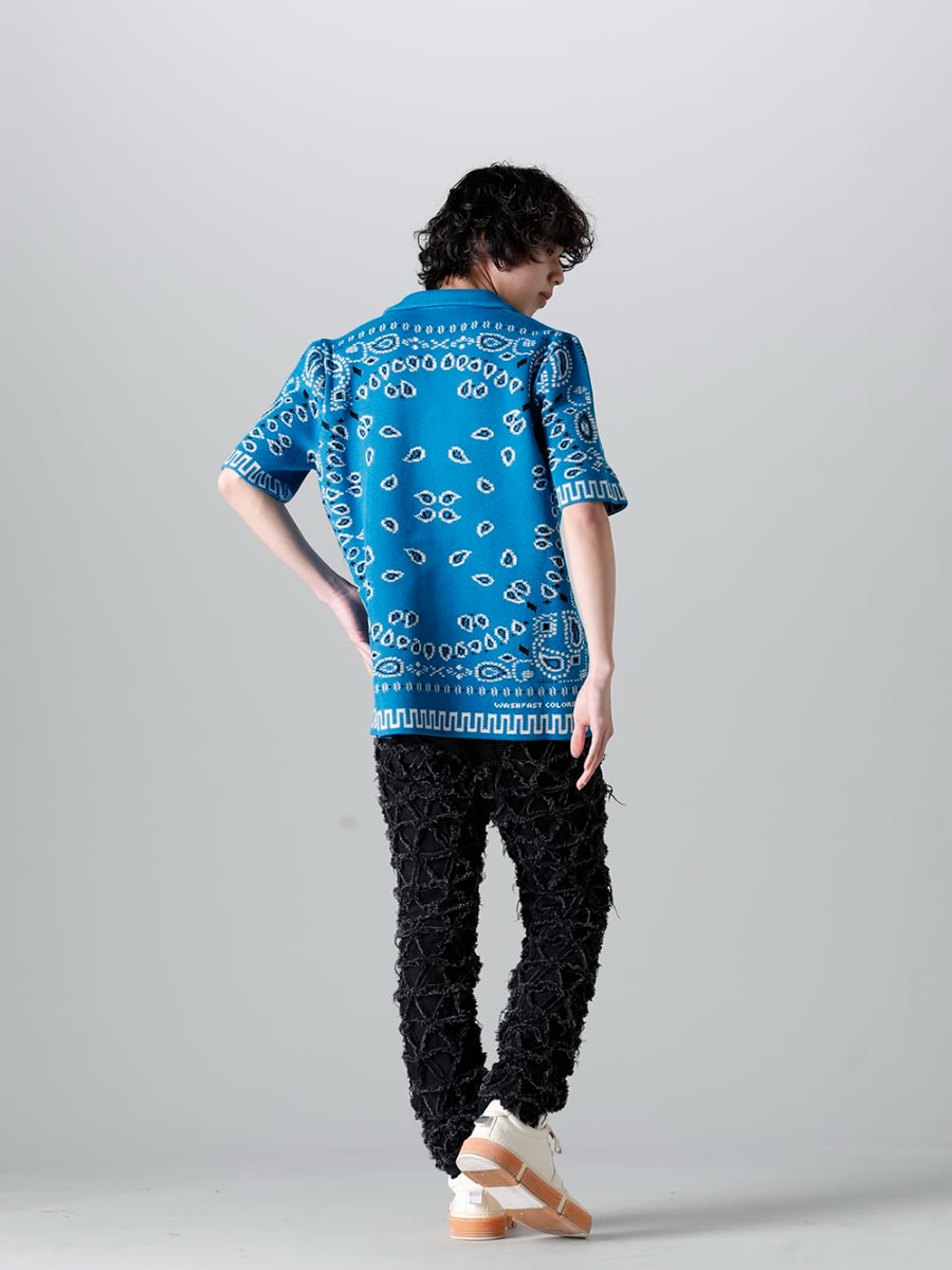 アラヌイ 2023SS - 今季より取り扱いの開始するALANUI(アラヌイ)よりデリバリーがスタート！2023SSコレクションではLooney Tunes(ルーニー・テューンズ)とのコラボレーションアイテムが登場！只今より店頭・通販共に販売開始！ - LMHS23-022(バンダナ ピケットシャツ ブルースウィムマルチ) - 2-010