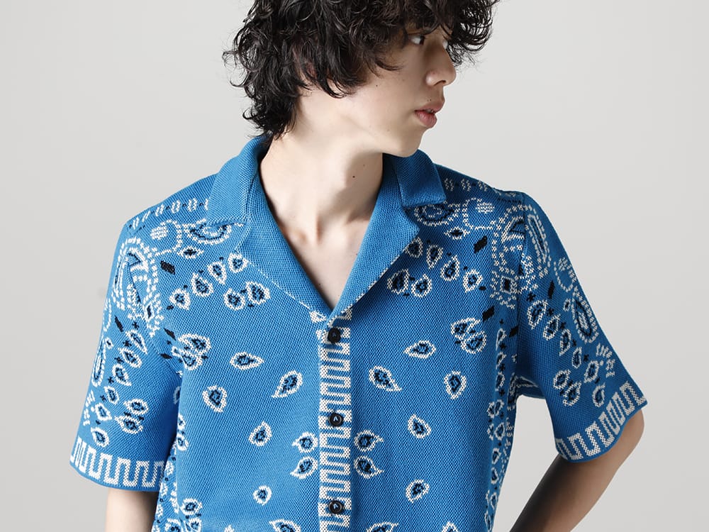 アラヌイ 2023SS - 今季より取り扱いの開始するALANUI(アラヌイ)よりデリバリーがスタート！2023SSコレクションではLooney Tunes(ルーニー・テューンズ)とのコラボレーションアイテムが登場！只今より店頭・通販共に販売開始！ - LMHS23-022(バンダナ ピケットシャツ ブルースウィムマルチ) - 2-013