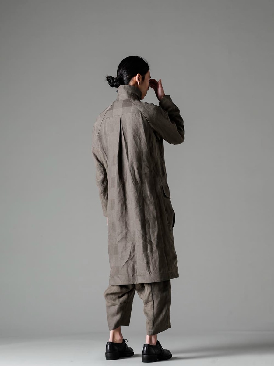 DEVOA 23SS スタイリング Military-style coat in a relaxed atmosphere. - CTI-BMMC Coat Linen combination SHN-MSLR Shirt Modal/silk PTN-LMSB Relaxed Pants Linen Combination Classic Derby Shoes Lace Up Double Sole - Horse Full Grain - 792Z 1-003