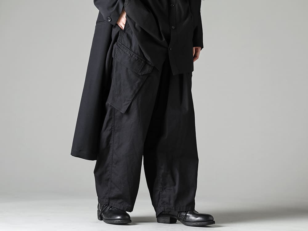 Yohji Yamamoto 23SS オールブラック ワイドシルエットスタイル