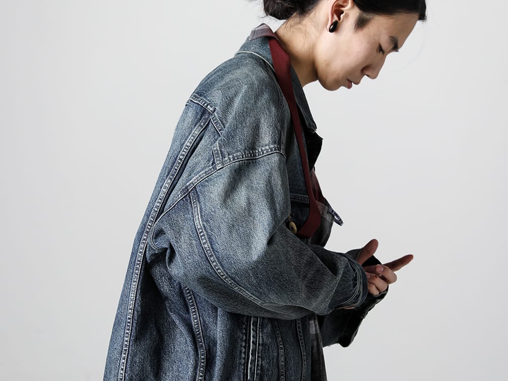 Maison MIHARAYASUHIRO - メゾン ミハラヤスヒロ 2023SS A10BL023 ミックスレイヤードデニムジャケット 2-003