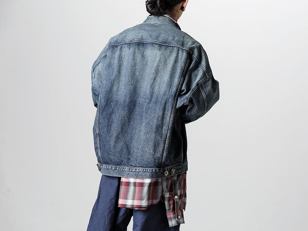 Maison MIHARAYASUHIRO - メゾン ミハラヤスヒロ 2023SS A10BL023 ミックスレイヤードデニムジャケット 2-005