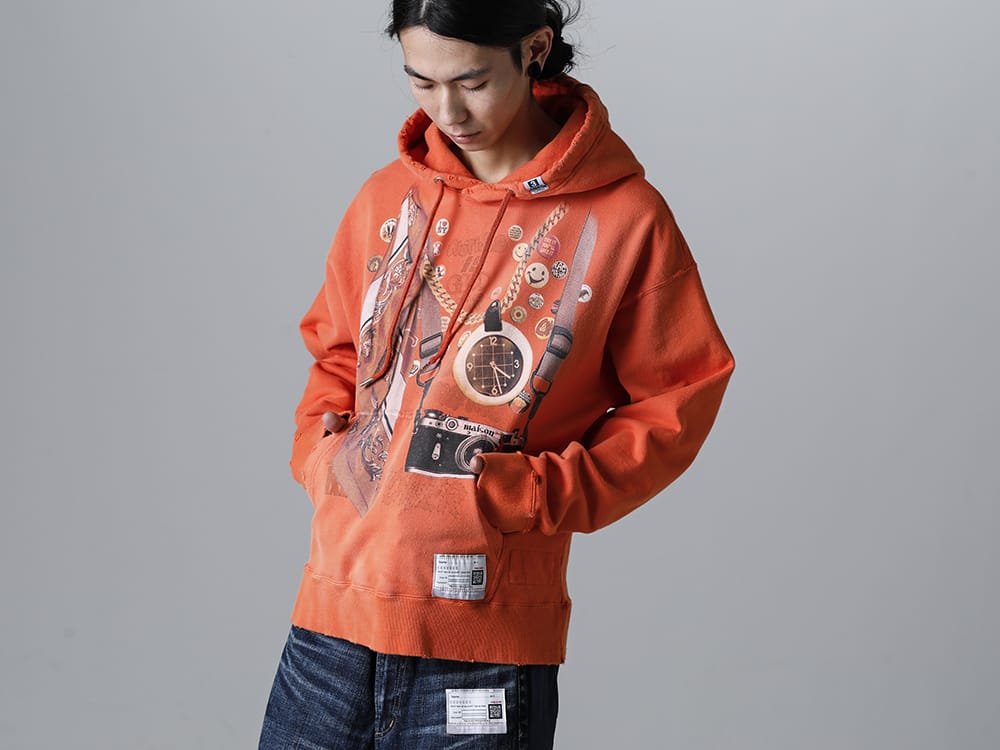 Maison MIHARAYASUHIRO - メゾン ミハラヤスヒロ 2023SS A10HD6210 - トロンプルイユ プリント フーディー 4-002