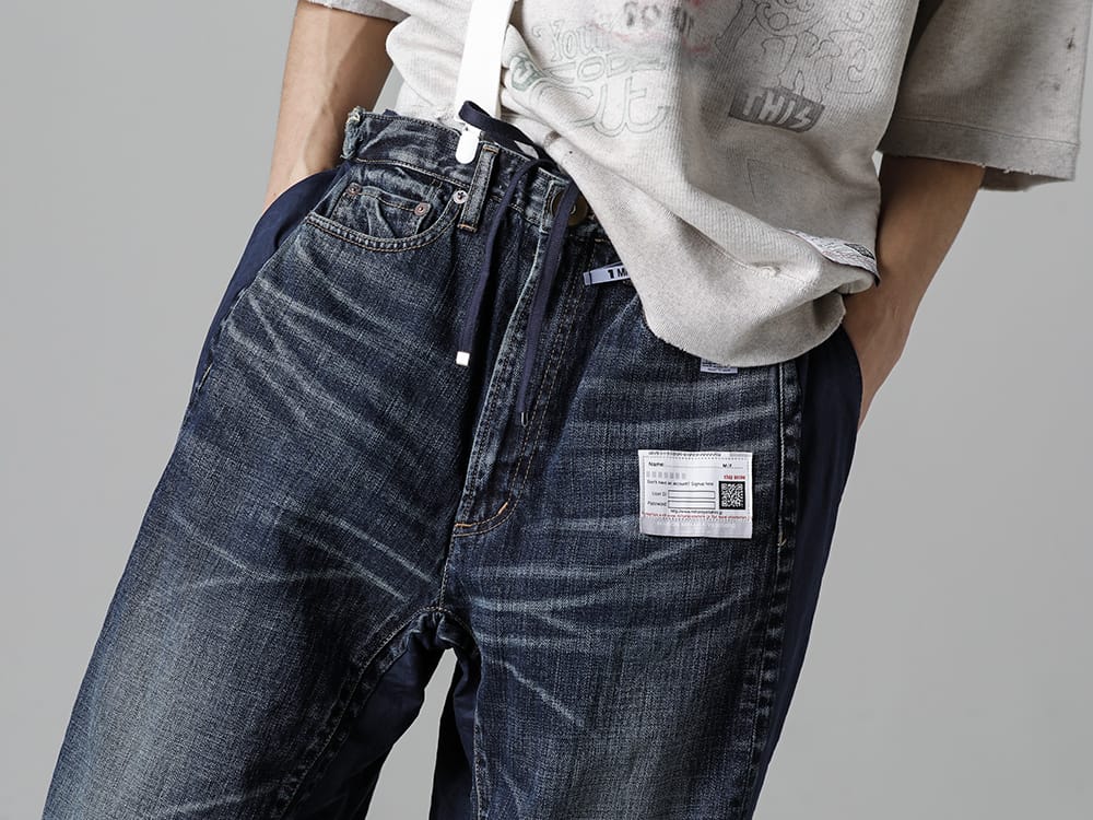 Maison MIHARAYASUHIRO - メゾン ミハラヤスヒロ 2023SS A10PT022 - エンベデッドデニムパンツ 7-003