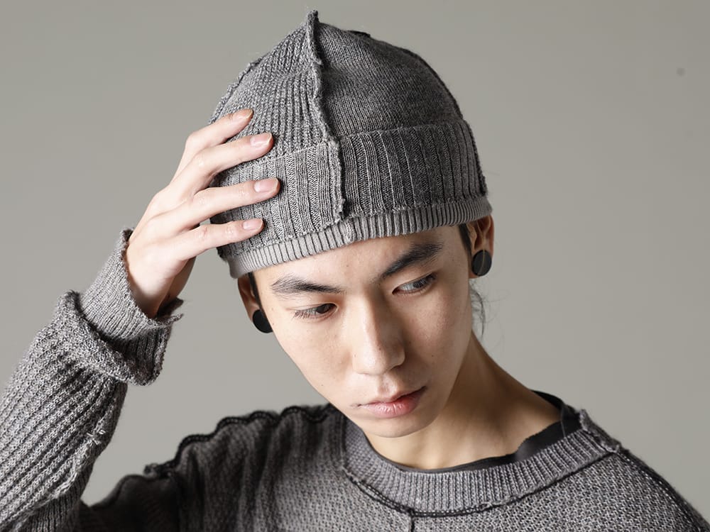 ザ ヴィリジアン 2023SS - 爽快感のあるニット素材 - VI-3615-09-Gray-Brown(ニットハット グレー ブラウン) - 2-008