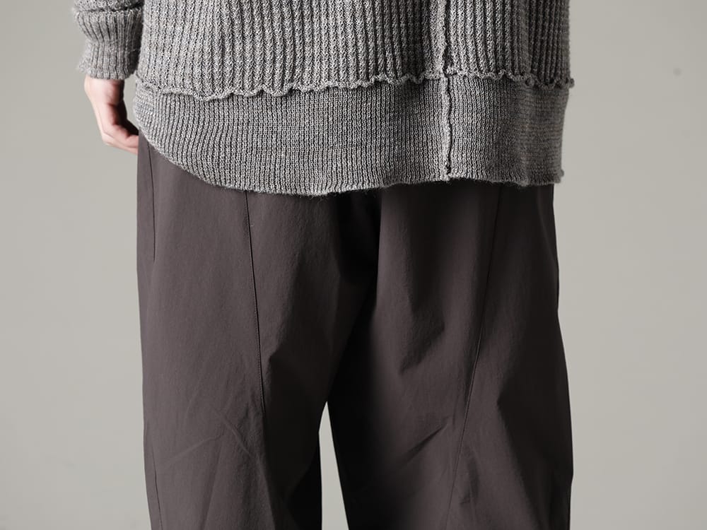 ザ ヴィリジアン 2023SS - 天候を気にせずに着用できる万能アイテム - VI-3562-04-Dark-Gray(撥水加工 ストレッチ ワイドパンツ ダーク グレー) - 3-006