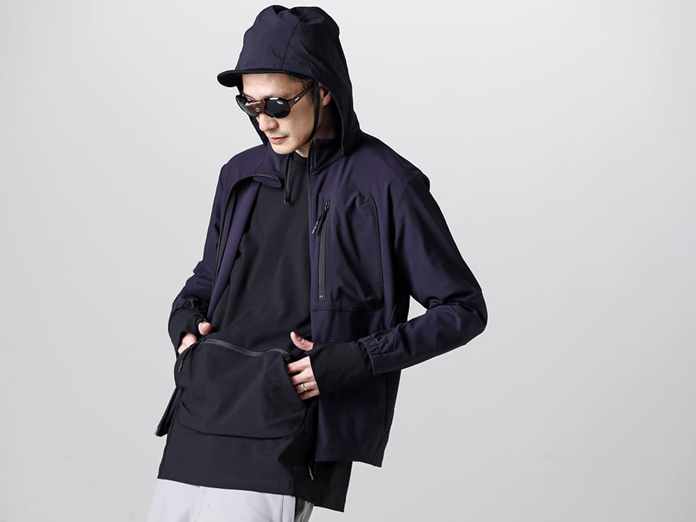 RIPVANWINKLE - リップヴァンウィンクル 2023SS メイン素材は全て同じメリルハイテンションジャージを使用！  - 新型のスタンドフーディジャケット。 RW-503-Almandine - スタンドフーディ ジャケット アルマンダイン - RW-501-Black - トレイル L/S ブラック 2-001