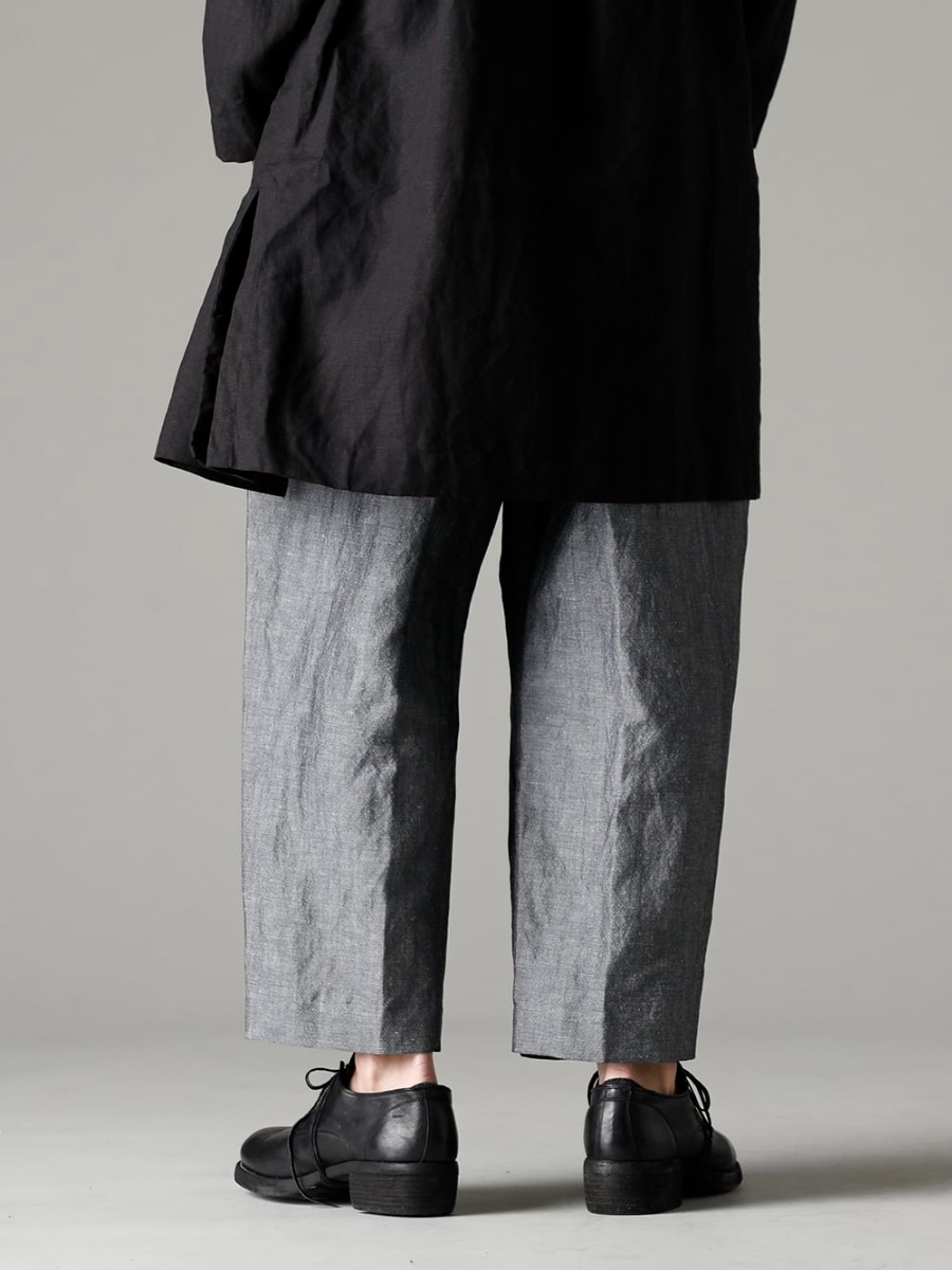 NOUSAN 23SS Coordination with a touch of subtlety - ankle ankle：2-Tuck Wide Pants - 792Z Classic Derby Shoes Double Sole - Horse Full Grain Leather 3-003