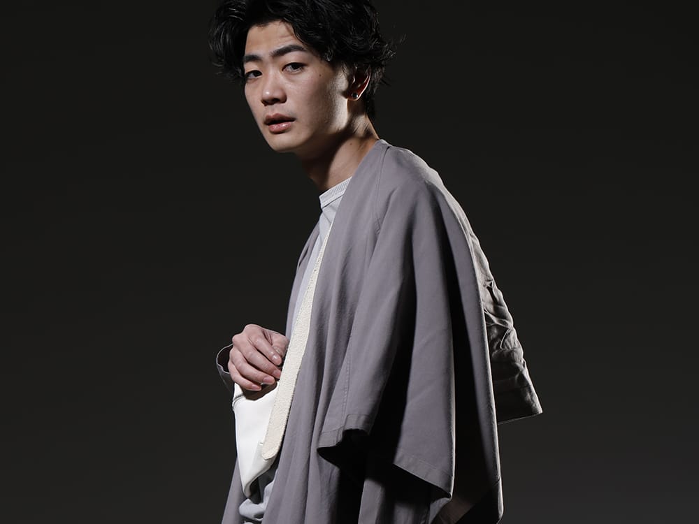 JULIUS / BORIS BIDJAN SABERI / GUIDI 2023SS JULIUS shirt cardigan draped and layered to charm! - 819SHM1-gray(Rayon/Cotton Cloth Drape shirt Gray) TS-ONE-PIECE.1-RF-FKN00001(TS ONE PIECE.1 RF FKN00001) BV06-CO00T(Small Crossy Body bag Soft Horse Full Grain Leather CO00T) - 2-005