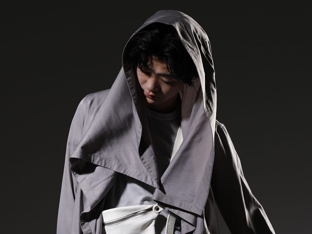 ユリウス 2023SS JULIUS shirt cardigan draped and layered to charm! - 819SHM1-gray(Rayon/Cotton Cloth Drape shirt Gray) - 2-008