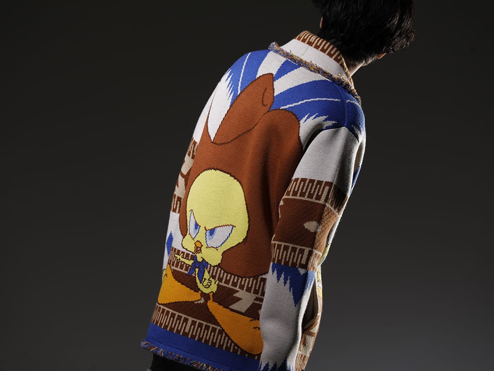 ALANUI 2023SS A popular, well-crafted cardigan from a brand that has been carefully selected. - LMHS23-048(LOONEY TUNES × ALANUI Tweety Cowboy Icon Cardigan) - 2-003