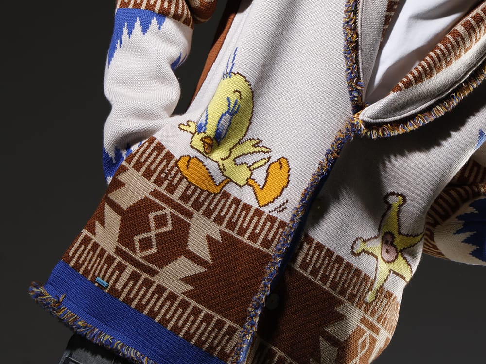 ALANUI 2023SS A popular, well-crafted cardigan from a brand that has been carefully selected. - LMHS23-048(LOONEY TUNES × ALANUI Tweety Cowboy Icon Cardigan) - 2-005