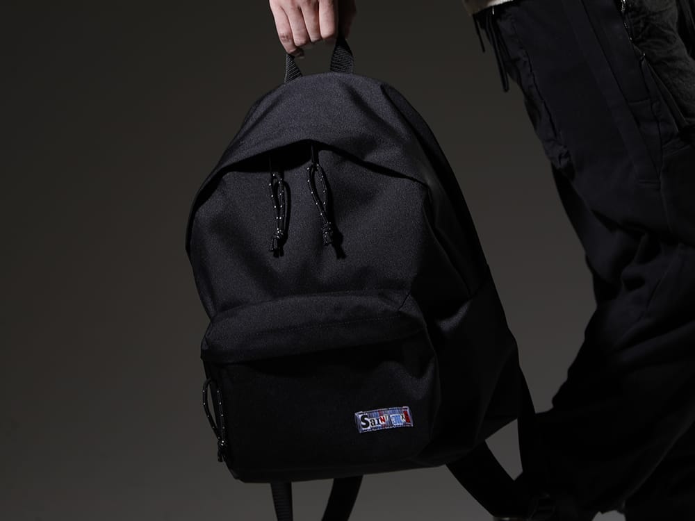 SAINT MICHAEL 2023SS Stadium jacket with eye-catching patch design everywhere - SM-S23-0000-076(BACKPACK BAG (M) Black) - 2-009