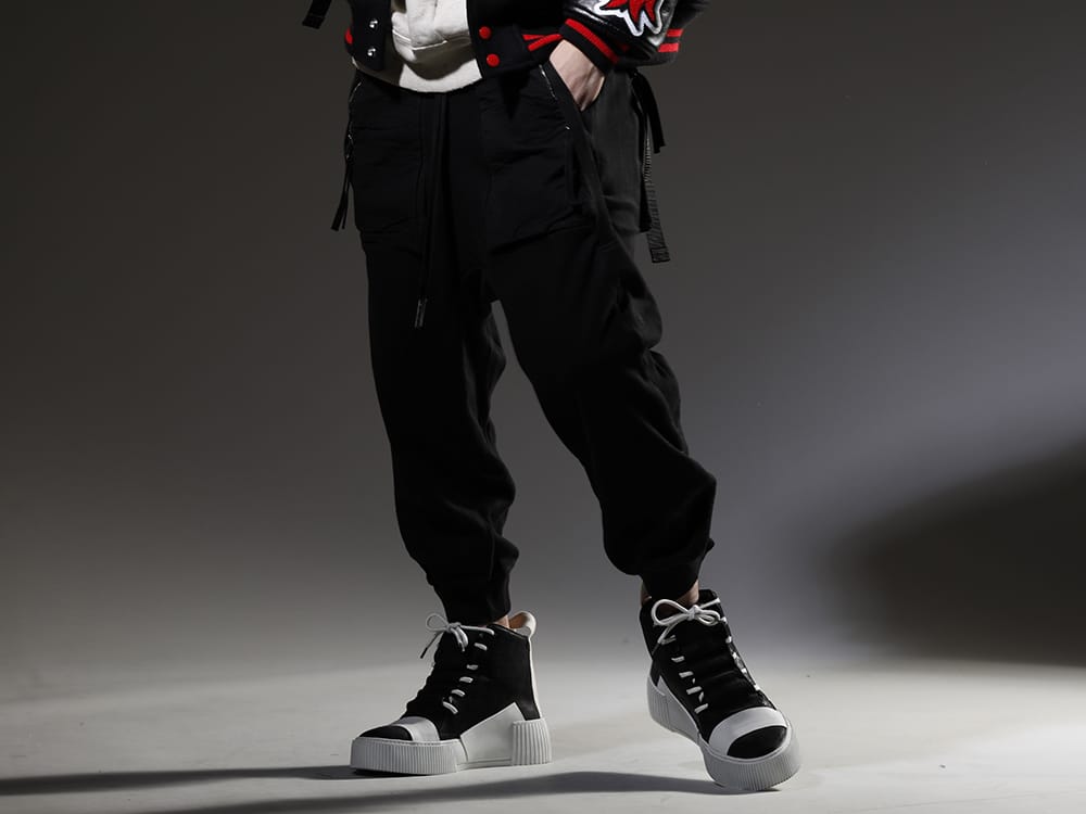 Boris Bidjan Saberi 2023SS Popular standard pant that creates a neat and clean look around the legs. - 124-P18.1(P18.1 F0409C) 202-BAMBA1.1(BAMBA1.1 BLACK Y LIGHT GREY - WHITE SOLE) - 3-001