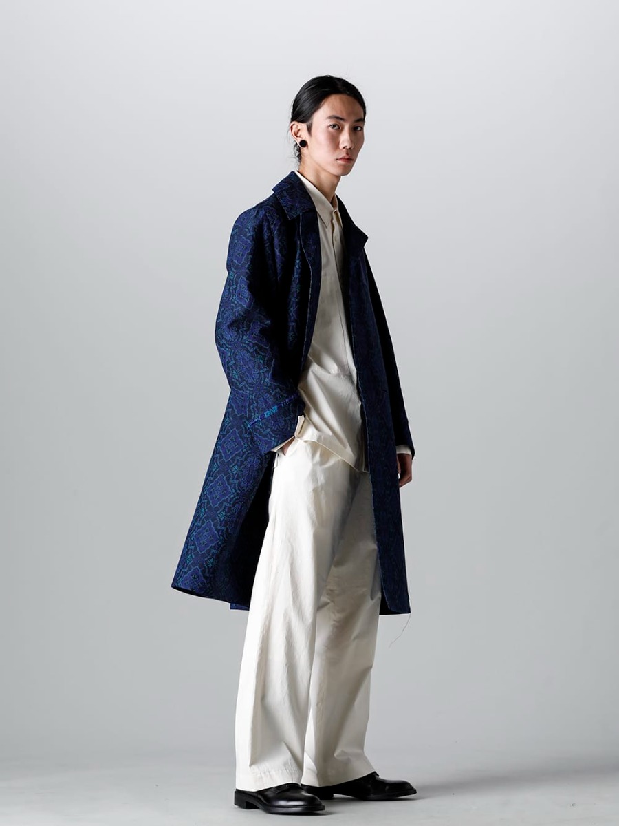 IRENISA 2023SS - IH-23SS-C018-MN - Atelier Coat - IH-23SS-B020-CSS-Ivory - Wide Pockets Shirt Blouson Ivory - IH-23SS-P022-CSS-Ivory - Semi Flared Relaxed Pants Ivory  4-001