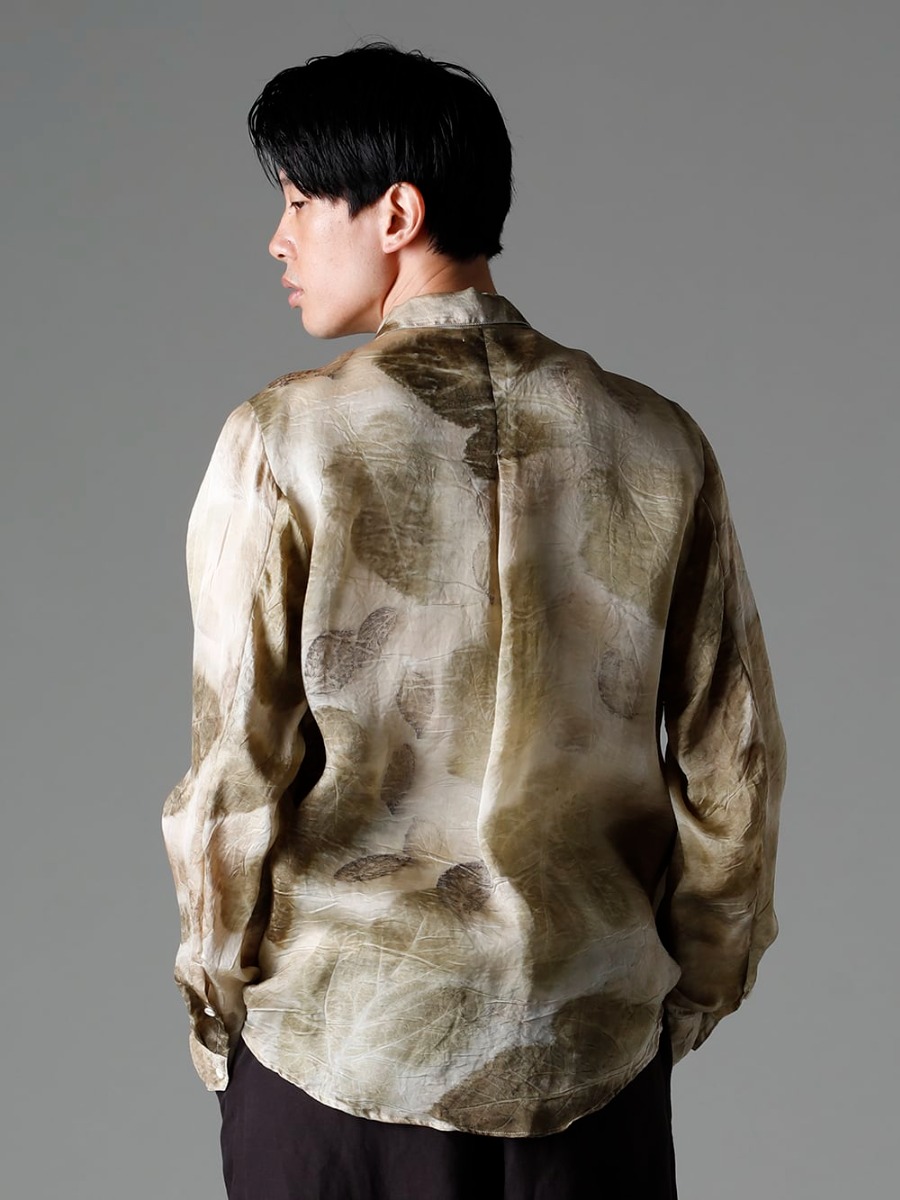 NOUSAN 23SS It is a piece that meets a variety of needs - shirt-Leaf-Print Reguler Collar Shirt (Leaf Print) 3-004