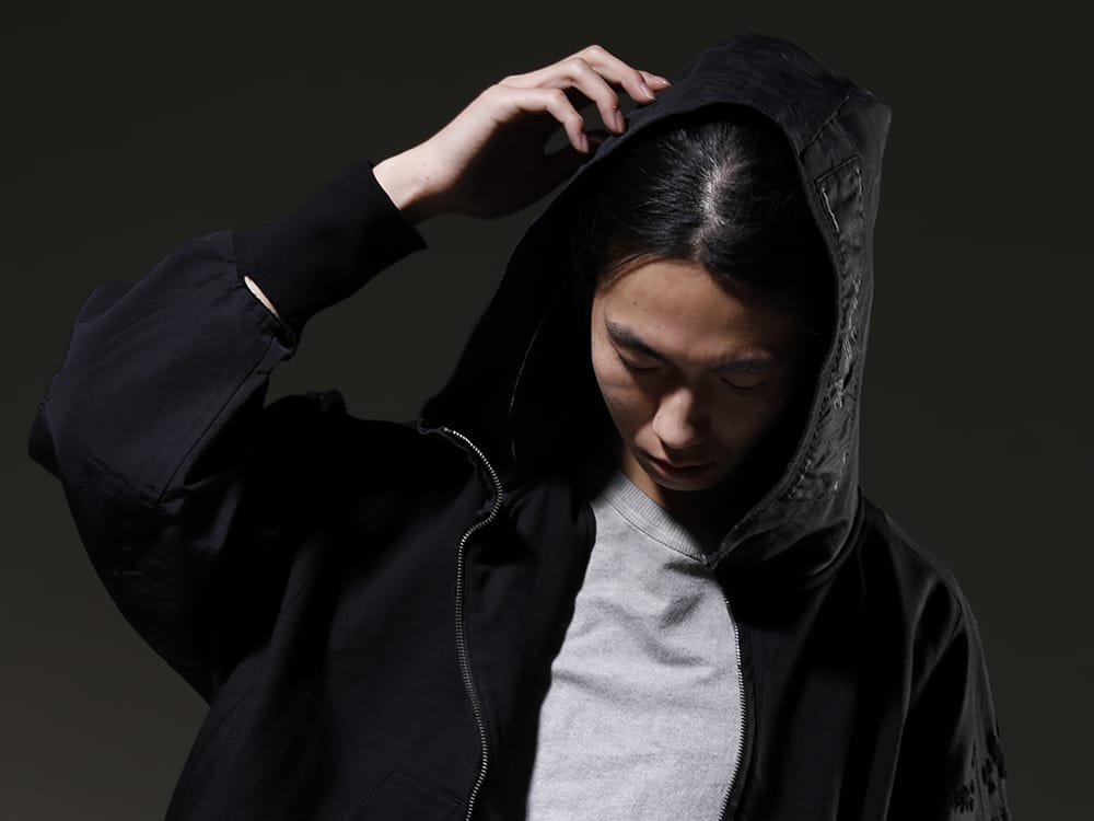 ユリウス / ボリス ビジャン サベリ 2023SS ブランドの世界観を映し出したワンピースハーフスリーブカットソー - 807CUM3-Black(コットンスウェット ダメージコンビフーディー ブラック) TS-ONE-PIECE.1-RF-FKN00001-FADED-WEHR-GRUN(TS ワンピース.1-RF-FKN00001 FADED WEHR GRÜN) - 2-008