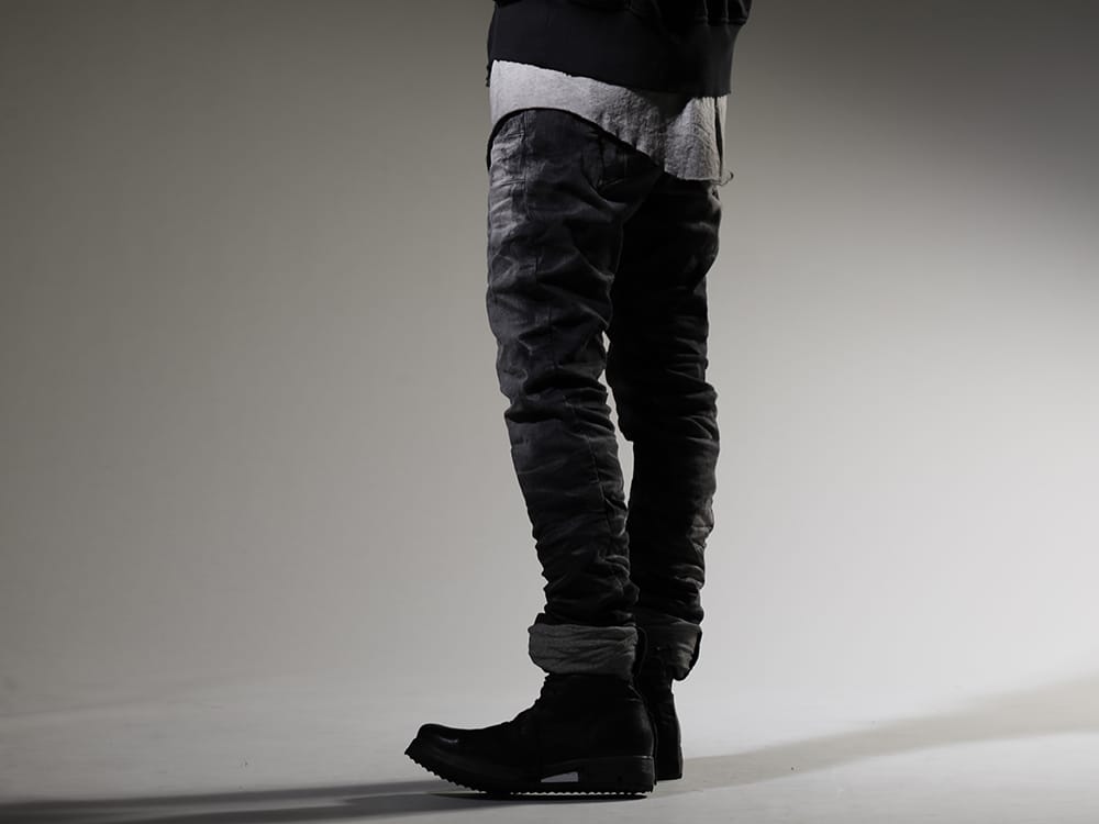 ボリス ビジャン サベリ 2023SS パンツは迫力のあるPブラックデニムをセレクト - P13-TF-F1603K-BLACK-DENIM(P13. TF F1603K BLACK DENIM) BOOT4-LEATHER(ブーツ4 レザー) - 3-002