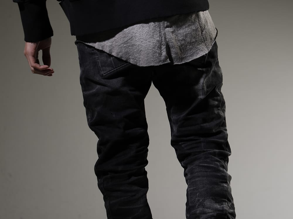 ボリス ビジャン サベリ 2023SS パンツは迫力のあるPブラックデニムをセレクト - P13-TF-F1603K-BLACK-DENIM(P13. TF F1603K BLACK DENIM) - 3-006