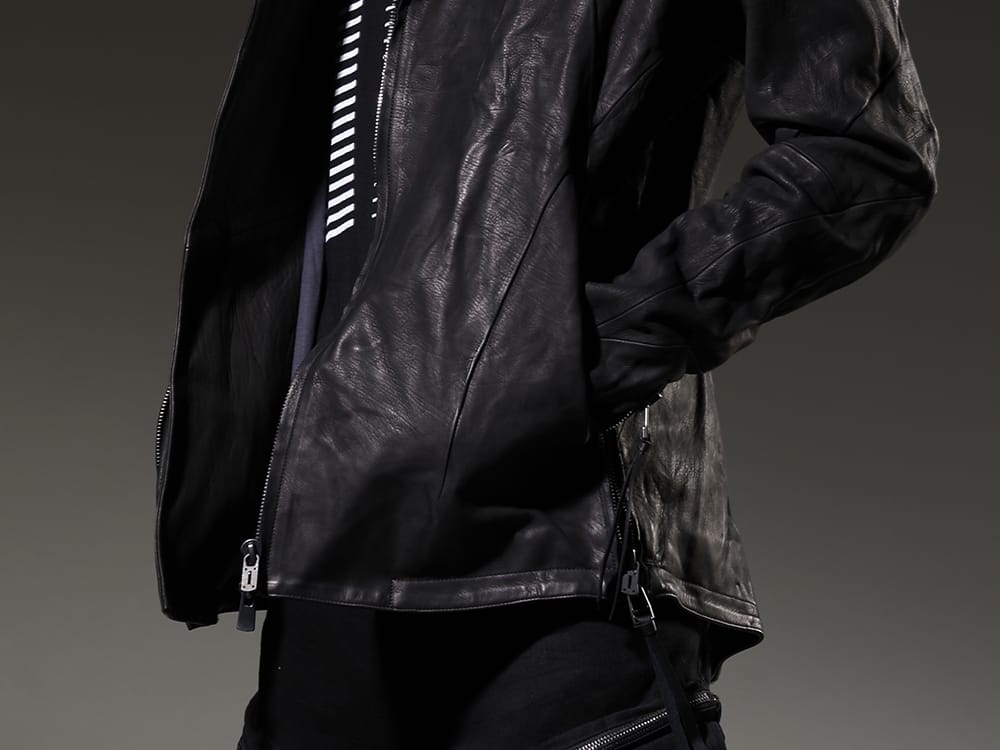 ディーハイゲン 2023SS 見出し2 - ST105-0323S-Black(ジャパンカーフWライダースジャケット ブラック) - 2-006