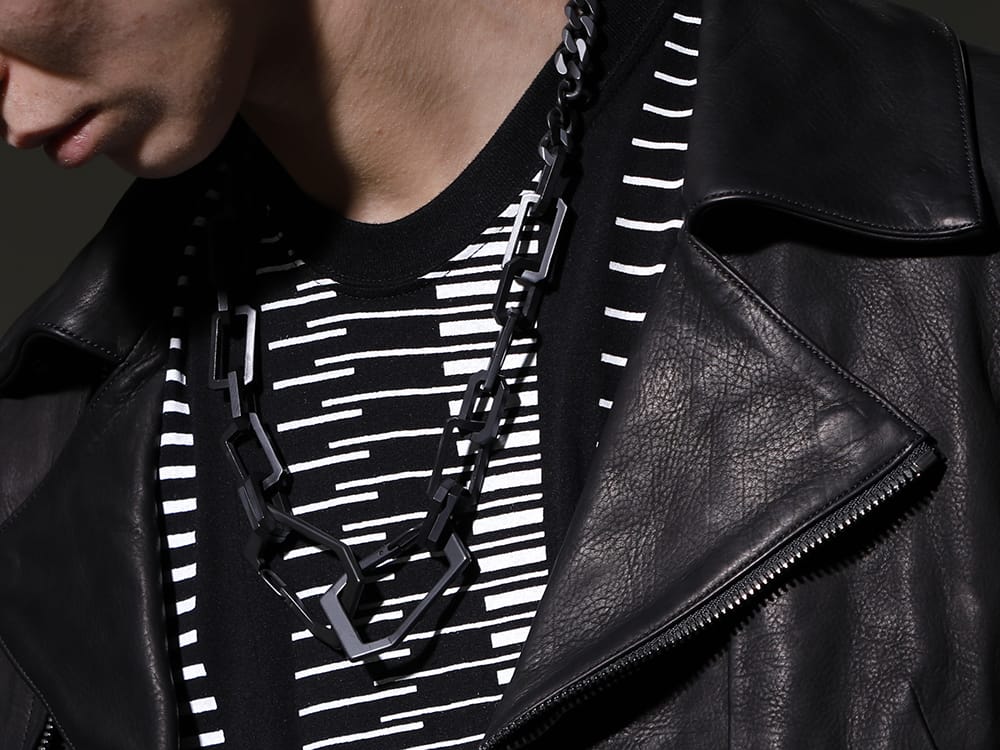 ユリウス 2023SS 見出し2 - 817CPM2(コットン/モダール ジャージ プリント ショートスリーブTシャツ) 817ACU15-black(チェーンネックレス ブラック) - 2-009