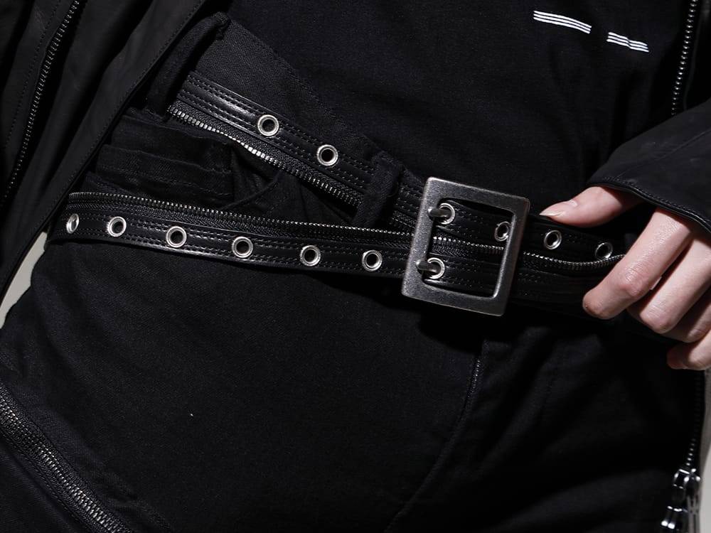 ユリウス 2023SS 見出し3 - 819ACU1-black-silver(カウレザー ジッパーベルト ブラック × シルバー) - 3-006