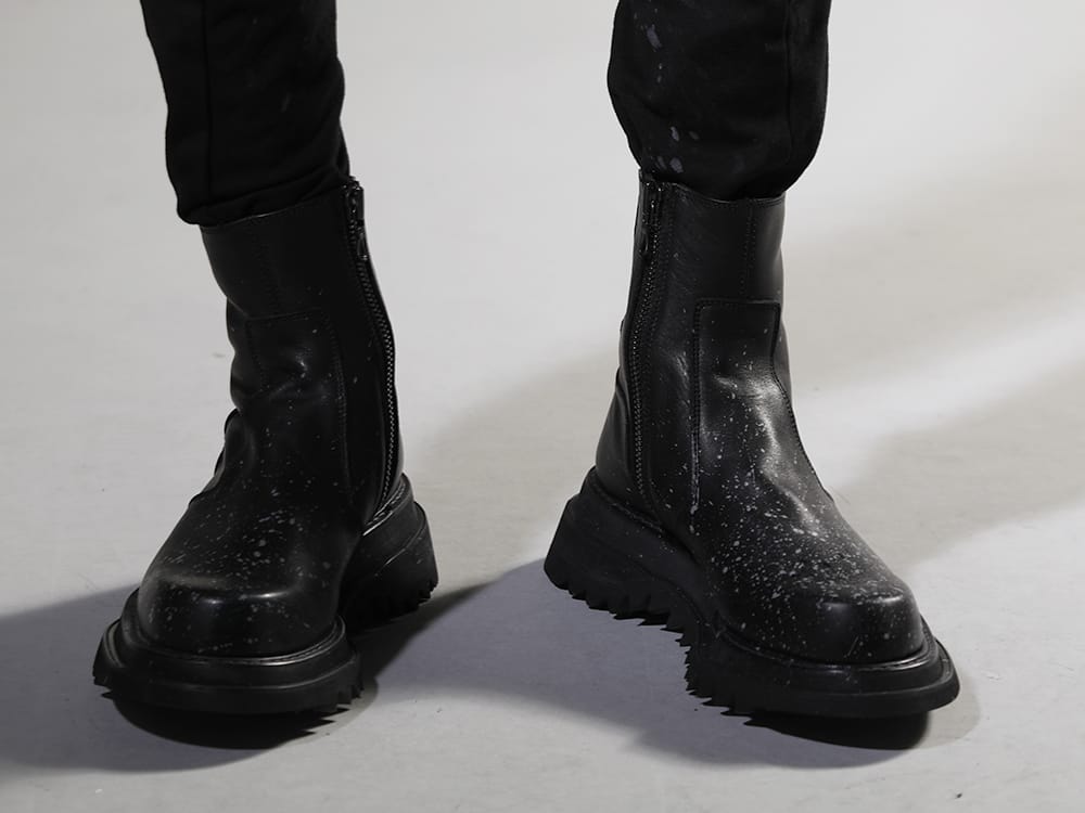 ユリウス 2023SS 見出し3 - 807FWM2-P(カウスキン ペイント サイドジップブーツ) - 3-007