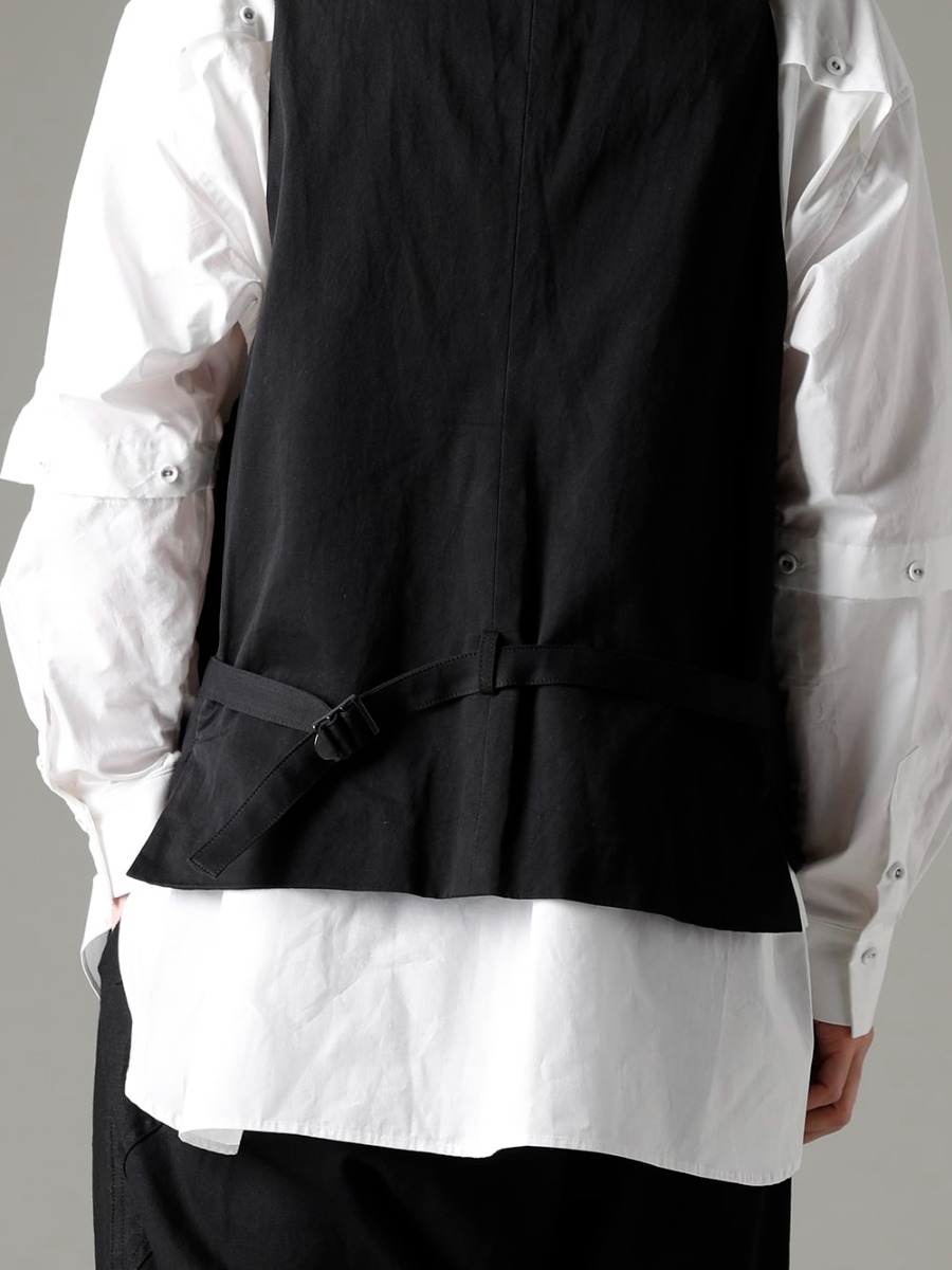 The Viridi-anne(ザ ヴィリジアン) 23SS(春夏) ドレッシーなフォルムをベースにファスナーポケットといった機能的なディテール  - VI-3567-06-Black フラグメント ベスト ブラック VI-3581-02 デタッチャブル シャツ 2-009