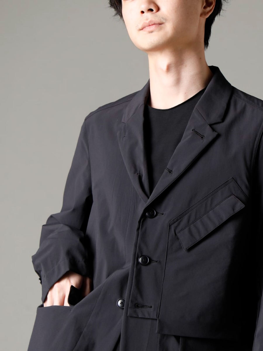 The Viridi-anne(ザヴィリジアン) 23SS(春夏) ギミックの効いたデザインが印象的なジャケット  - VI-3561-06-Black 撥水加工 ストレッチ ブレザー ブラック 2-002