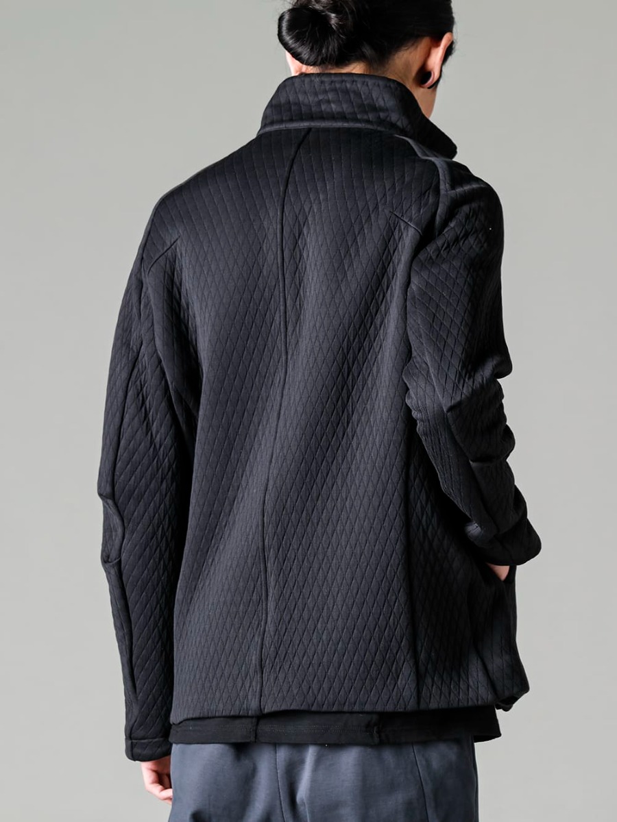 DEVOA 23SS Simple design directly utilizes the expression of the material.  - JKI-DKSW ドリズラージャケット キルトコットン / ポリエステル CSC-SSB3-Black プリントロングスリーブ コットンストレッチジャージー ブラック 2-003