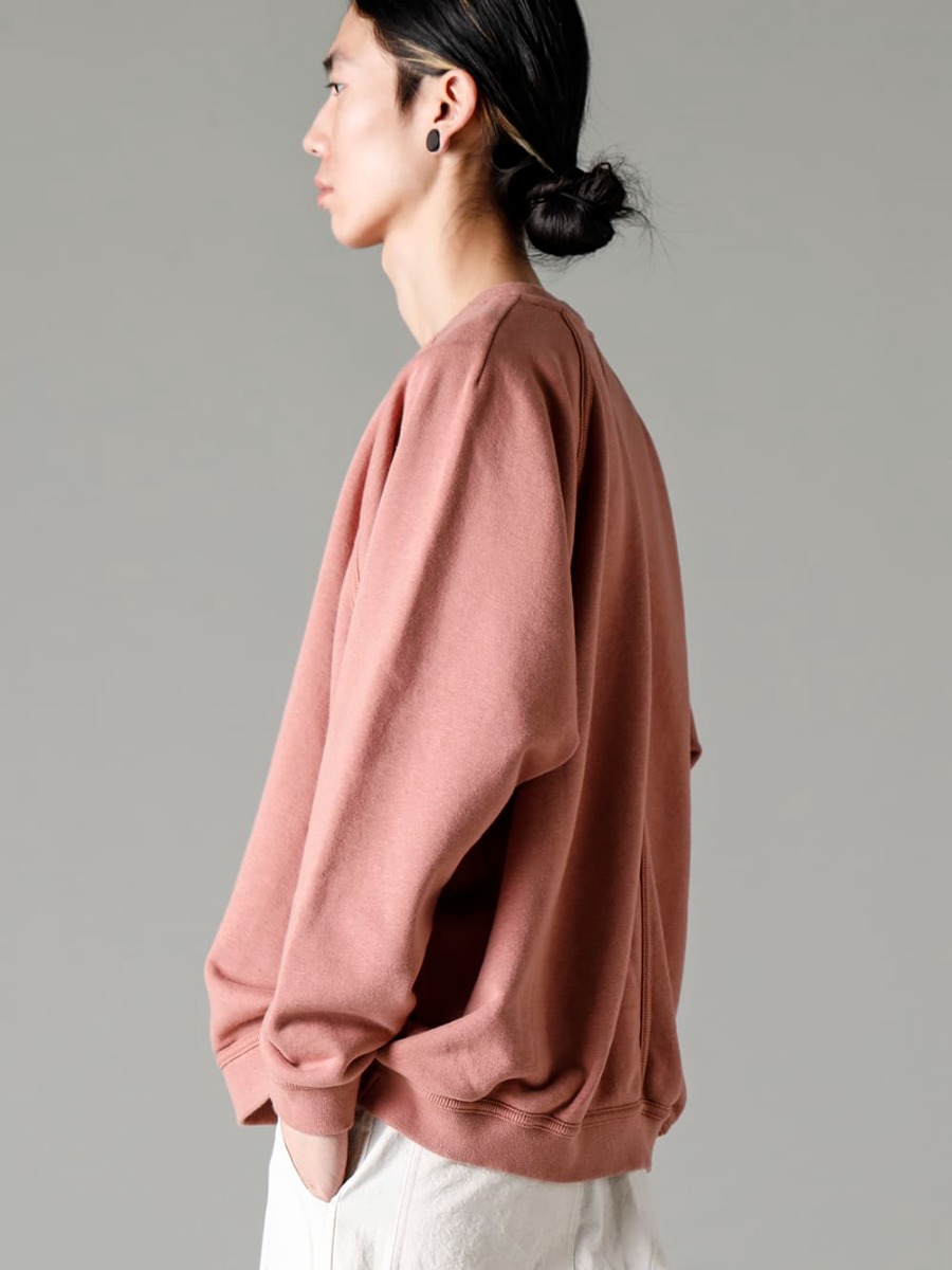 O PROJECT 23SS Round silhouette sweatshirt with an airy, addictive feel  - O15SW1-OLD-PINK CREW NECK SWEAT OLD PINK 2-004