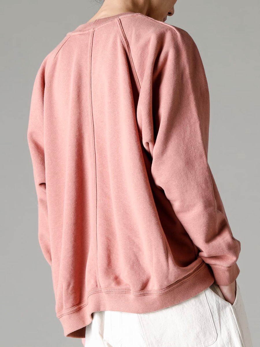 O PROJECT 23SS Round silhouette sweatshirt with an airy, addictive feel  - O15SW1-OLD-PINK CREW NECK SWEAT OLD PINK 2-005