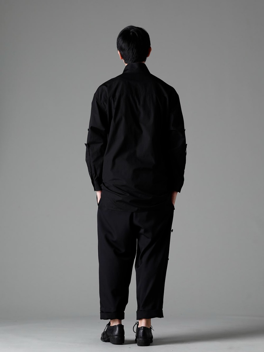 Yohji Yamamoto(ヨウジヤマモト) 23SS(春夏) HZ-P37-100 フレアスカート布付きパンツ 2-003