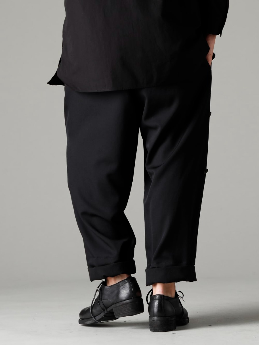 Yohji Yamamoto(ヨウジヤマモト) 23SS(春夏) HZ-P37-100 フレアスカート布付きパンツ 2-004