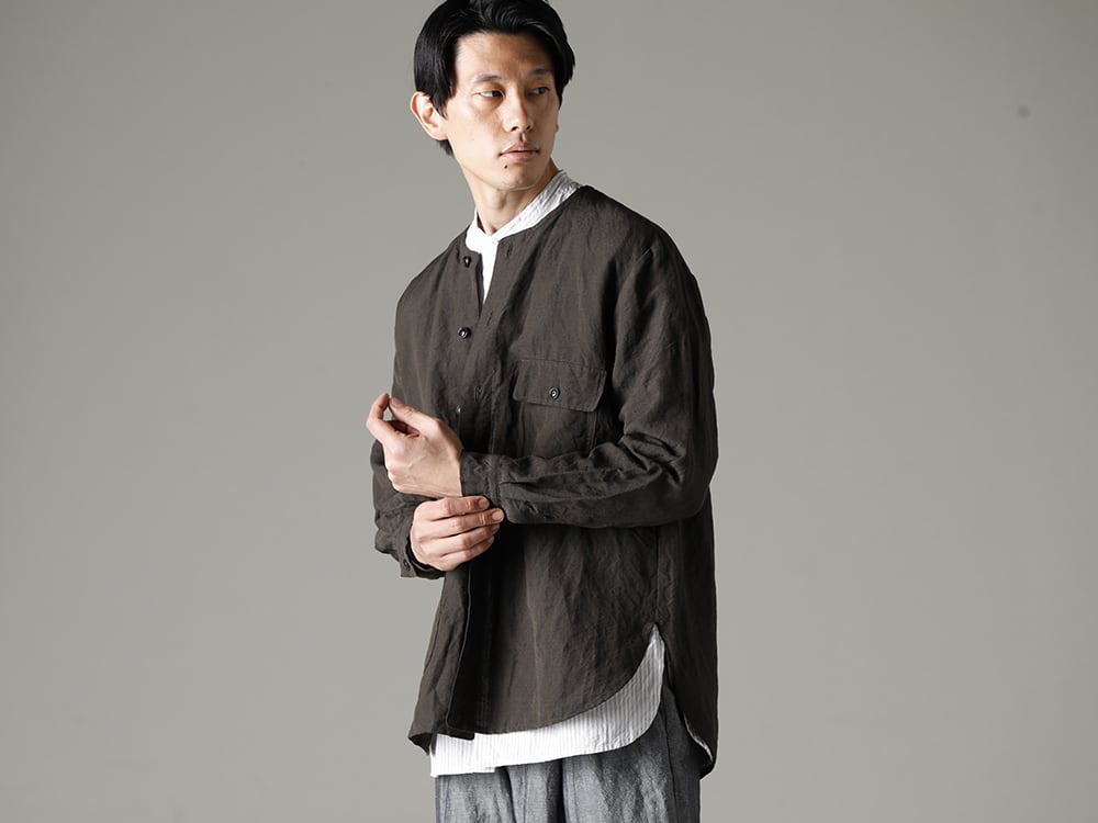 NOUSAN 23SS：Collarless Pocket Shirt Style - FASCINATE BLOG