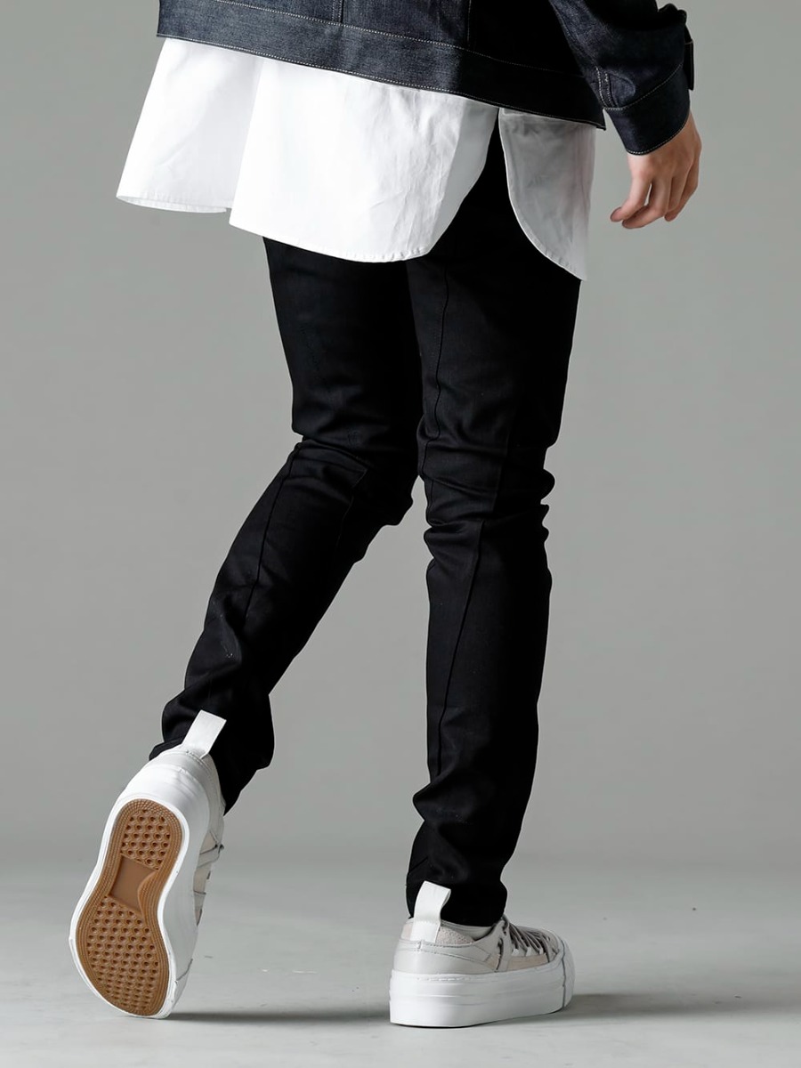 The Viridi-anne - ザ ヴィリジアン 2023SS カジュアルライクなIndigoカラー  - VI-3555-09-L.Gray - スニーカー L.グレー - VI-3581-02 - デタッチャブル シャツ - VI-3575-04-Black - デニム スリム パンツ ブラック 2-007